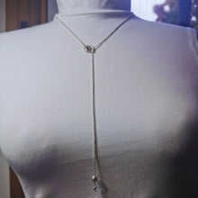 Load image into Gallery viewer, Silver body chain on a mannequin with a blurred background