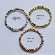 Load image into Gallery viewer, Gold stackable rings, twig design