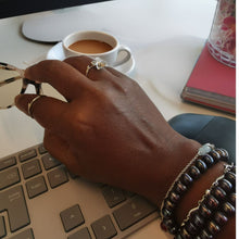 Load image into Gallery viewer, Flower adjustable ring for women, twig design for the band