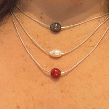 Load image into Gallery viewer, Minimalist silver necklace separator for layering