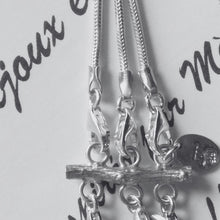 Load image into Gallery viewer, Twig silver necklace separator for layering