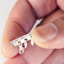 Load image into Gallery viewer, Minimalist silver necklace separator for layering