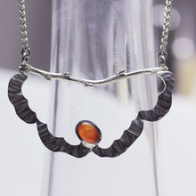 Load image into Gallery viewer, Flower pendant, necklace for women, oval stone set