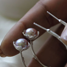 Load image into Gallery viewer, Twig hoop earrings, sterling silver hoop earrings