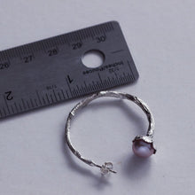 Load image into Gallery viewer, Twig hoop earrings, sterling silver hoop earrings