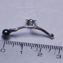 Load image into Gallery viewer, Minimalist silver twig earrings