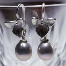 Load image into Gallery viewer, Dainty dangle earrings, sterling silver (925 Silver)