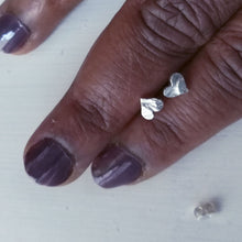 Load image into Gallery viewer, Sterling silver stud earrings, engraved heart stud