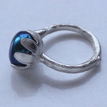 Load image into Gallery viewer, Pearl flower ring, pink tourmaline